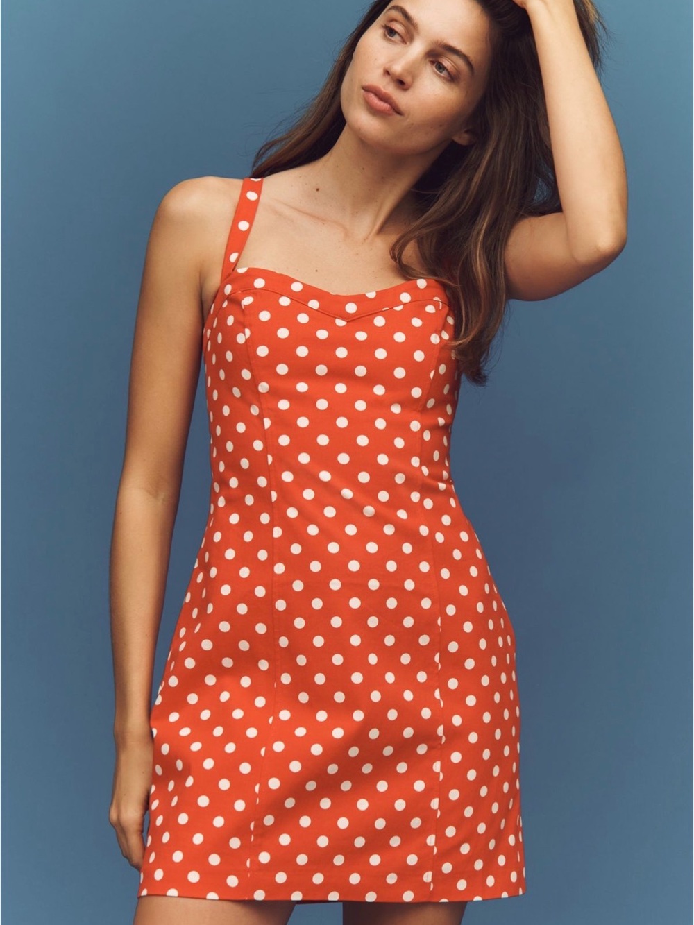 Anthropologie Maeve sweetheart polka dot mini dress NWT